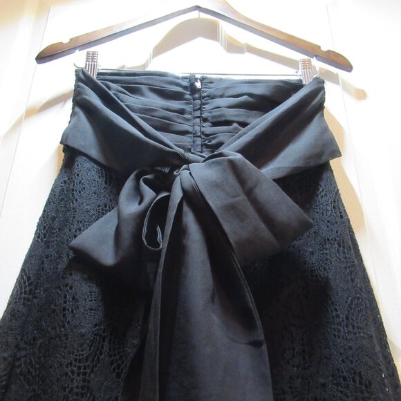 Blacklist Lip Service Lace Crochet Maxi Skirt, Ruffles Witchy Goth Rare Black - Picture 14 of 17